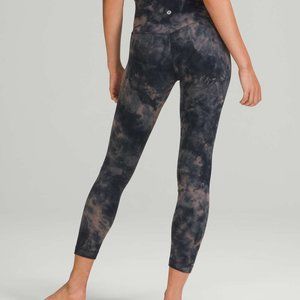 RARE Lululemon 25' Diamond Dye Align Leggings Lunar Rock/True Navy Size 2